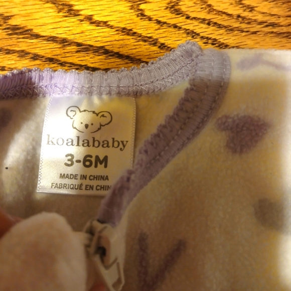 Koala Kids Cream One Piece with Elephant and Heart Print - Picture 2 of 2